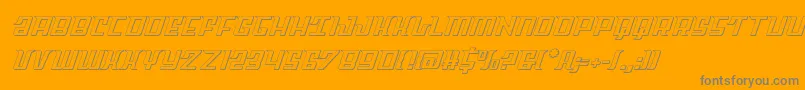 Skycabout-Schriftart – Graue Schriften auf orangefarbenem Hintergrund