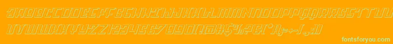 Skycabout Font – Green Fonts on Orange Background