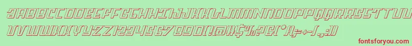 Skycabout Font – Red Fonts on Green Background