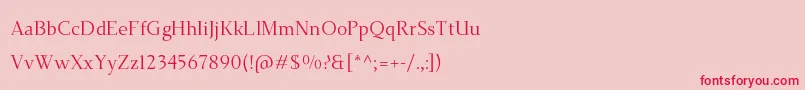 TehutiBook Font – Red Fonts on Pink Background
