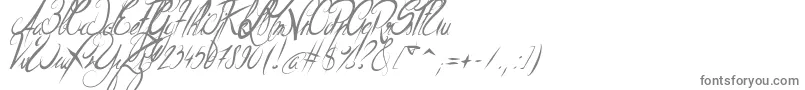 ElegantDragonItalic Font – Gray Fonts on White Background
