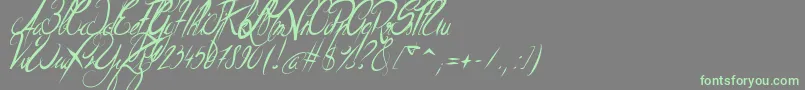 fuente ElegantDragonItalic – Fuentes Verdes Sobre Fondo Gris