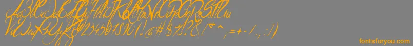 fuente ElegantDragonItalic – Fuentes Naranjas Sobre Fondo Gris