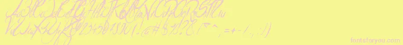 Подробнее о шрифте ElegantDragonItalic Шрифт ElegantDragonItalic – розовые шрифты на жёлтом фоне