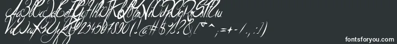 Шрифт ElegantDragonItalic – белые шрифты