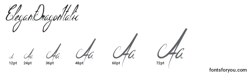 ElegantDragonItalic Font Sizes