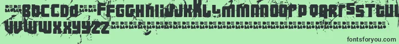 Ft3thehardwayrmxmesseddemo Font – Black Fonts on Green Background