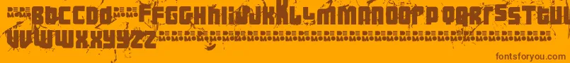 Ft3thehardwayrmxmesseddemo-fontti – ruskeat fontit oranssilla taustalla