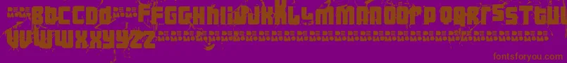 Ft3thehardwayrmxmesseddemo Font – Brown Fonts on Purple Background