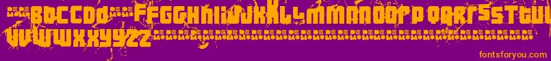 Ft3thehardwayrmxmesseddemo Font – Orange Fonts on Purple Background