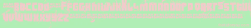 Ft3thehardwayrmxmesseddemo Font – Pink Fonts on Green Background