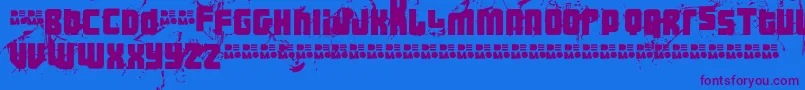 Ft3thehardwayrmxmesseddemo Font – Purple Fonts on Blue Background
