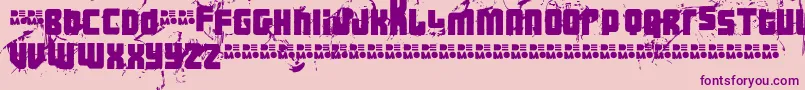 Ft3thehardwayrmxmesseddemo Font – Purple Fonts on Pink Background