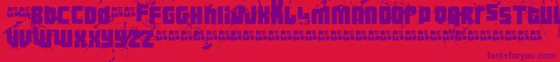 Ft3thehardwayrmxmesseddemo Font – Purple Fonts on Red Background