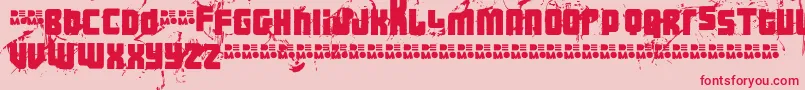 Ft3thehardwayrmxmesseddemo Font – Red Fonts on Pink Background