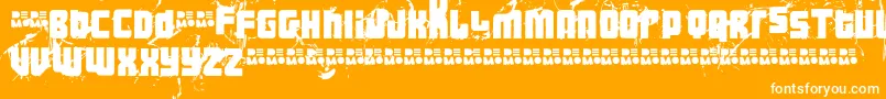 Ft3thehardwayrmxmesseddemo Font – White Fonts on Orange Background