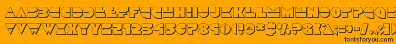 Discoduck3D Font – Black Fonts on Orange Background