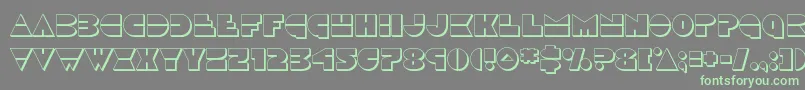 Discoduck3D Font – Green Fonts on Gray Background