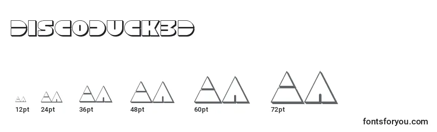 Discoduck3D font sizes