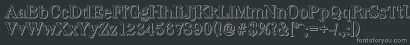 WichitashadowMediumRegular Font – Gray Fonts on Black Background