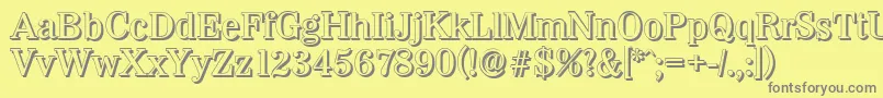 WichitashadowMediumRegular Font – Gray Fonts on Yellow Background