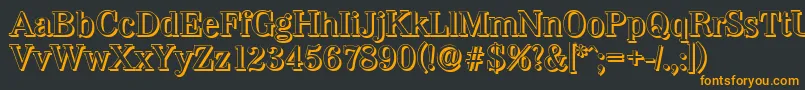 WichitashadowMediumRegular Font – Orange Fonts on Black Background