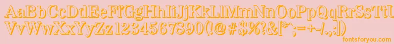 WichitashadowMediumRegular Font – Orange Fonts on Pink Background