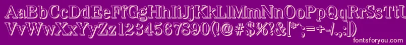 WichitashadowMediumRegular Font – Pink Fonts on Purple Background