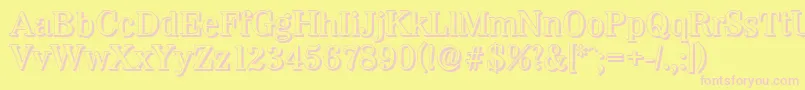 WichitashadowMediumRegular Font – Pink Fonts on Yellow Background