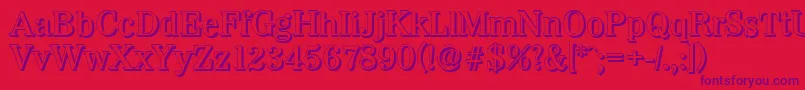 WichitashadowMediumRegular Font – Purple Fonts on Red Background