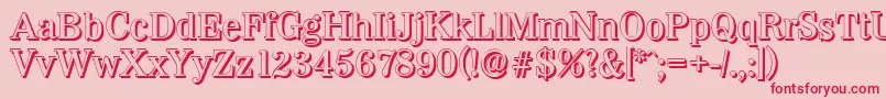 WichitashadowMediumRegular Font – Red Fonts on Pink Background