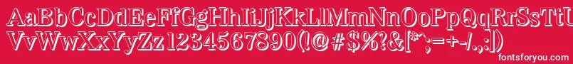 フォントWichitashadowMediumRegular – 赤い背景に白い文字