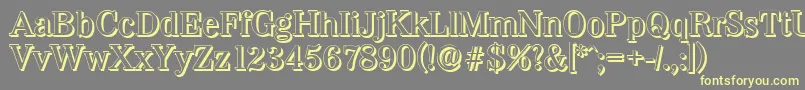 WichitashadowMediumRegular Font – Yellow Fonts on Gray Background