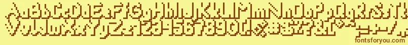 Smackyformulasha Font – Brown Fonts on Yellow Background