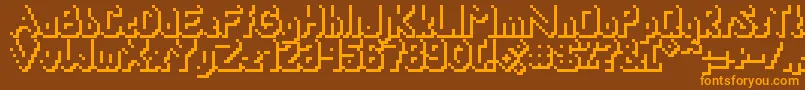 Smackyformulasha Font – Orange Fonts on Brown Background
