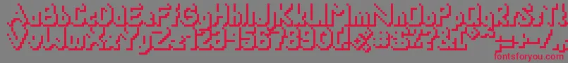 フォントSmackyformulasha – 赤い文字の灰色の背景