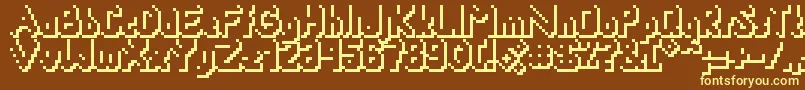 Smackyformulasha Font – Yellow Fonts on Brown Background