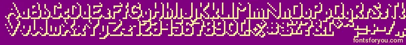 Więcej informacji o czcionce Smackyformulasha Czcionka Smackyformulasha – żółte czcionki na fioletowym tle