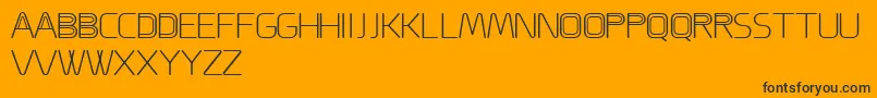 ACappella-Schriftart – Schwarze Schriften auf orangefarbenem Hintergrund