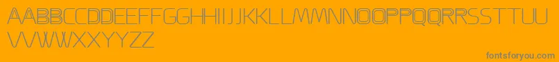 ACappella-Schriftart – Graue Schriften auf orangefarbenem Hintergrund