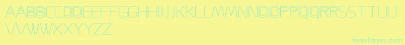 フォントACappella – 黄色い背景に緑の文字