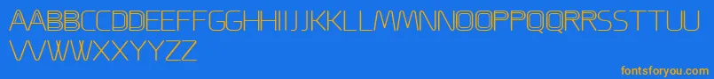 ACappella Font – Orange Fonts on Blue Background