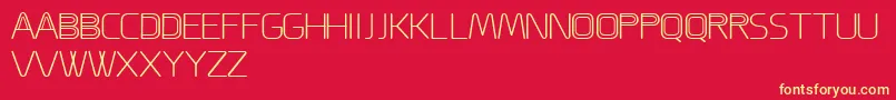 ACappella Font – Yellow Fonts on Red Background