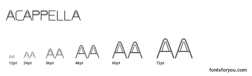 Размеры шрифта ACappella