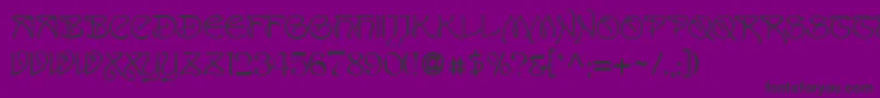 フォントSan – 紫の背景に黒い文字