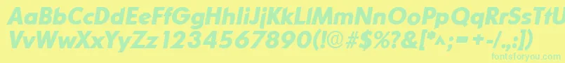 OrnitonslhBoldItalic Font – Green Fonts on Yellow Background