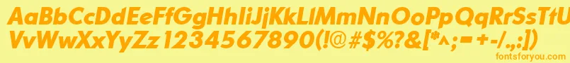 OrnitonslhBoldItalic Font – Orange Fonts on Yellow Background