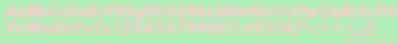 OrnitonslhBoldItalic Font – Pink Fonts on Green Background