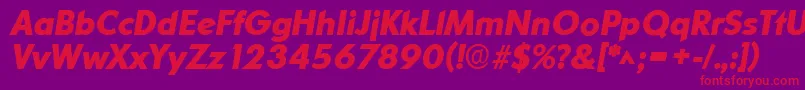 OrnitonslhBoldItalic Font – Red Fonts on Purple Background