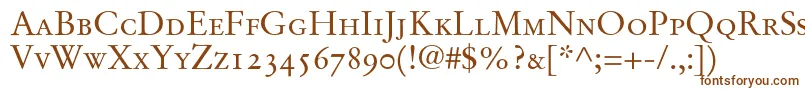 StempelGaramondRomanSmallcapsOldstyleFigures Font – Brown Fonts on White Background